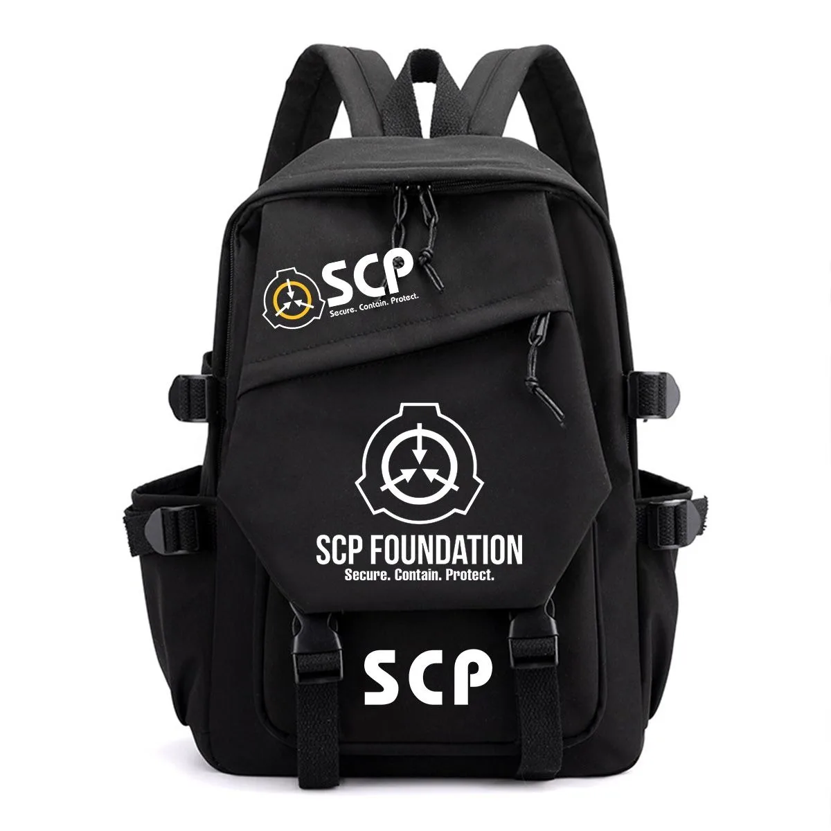 School Backpack Teen - Black Blue Green White Pink, SCP