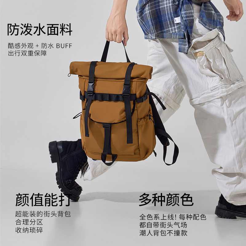 New Men's Roll Mouth Expandabl - огляд і ціна Hiking Backpack Waterproof