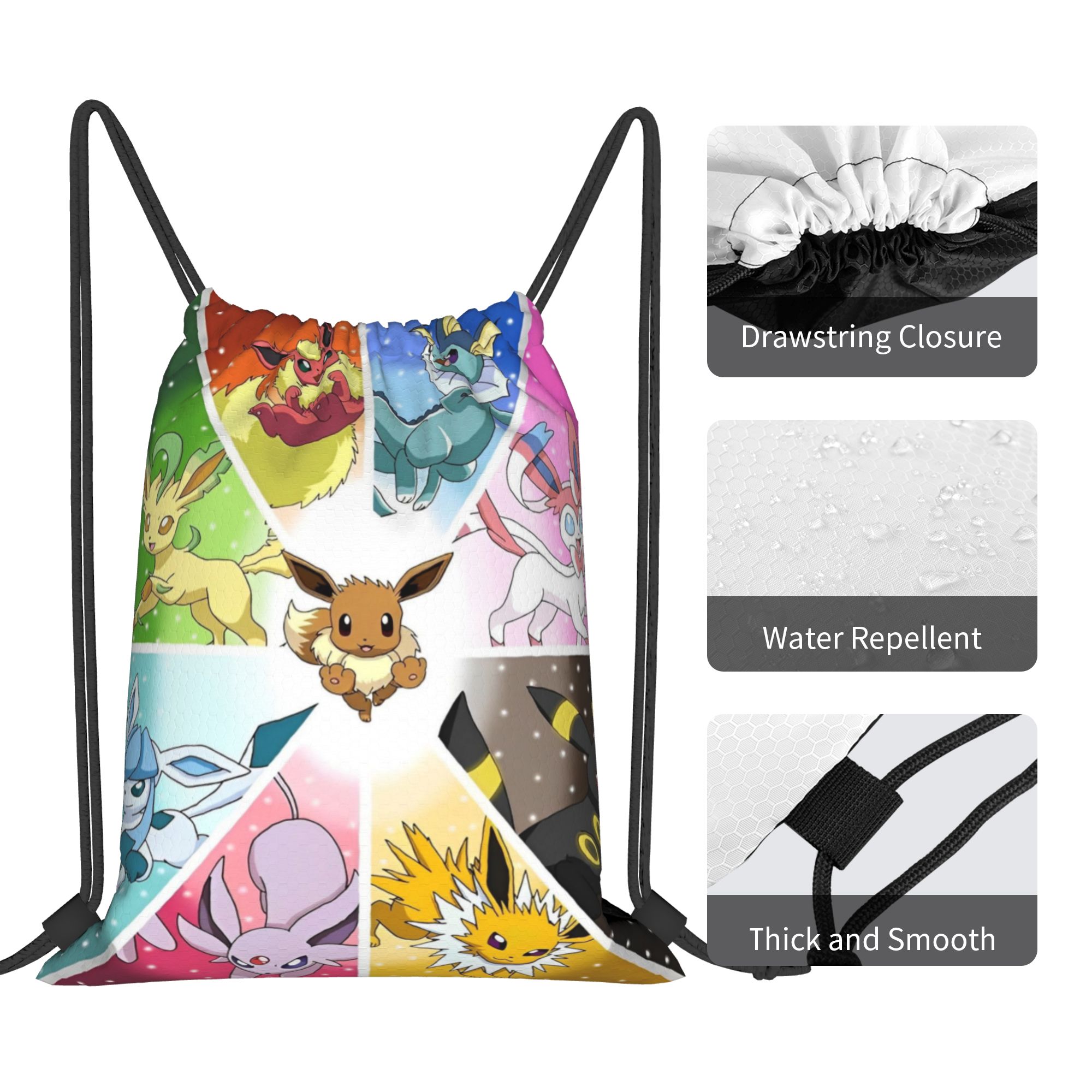 90s Anime Poke-Mon Drawstring  - огляд і ціна Drawstring Gym Bag