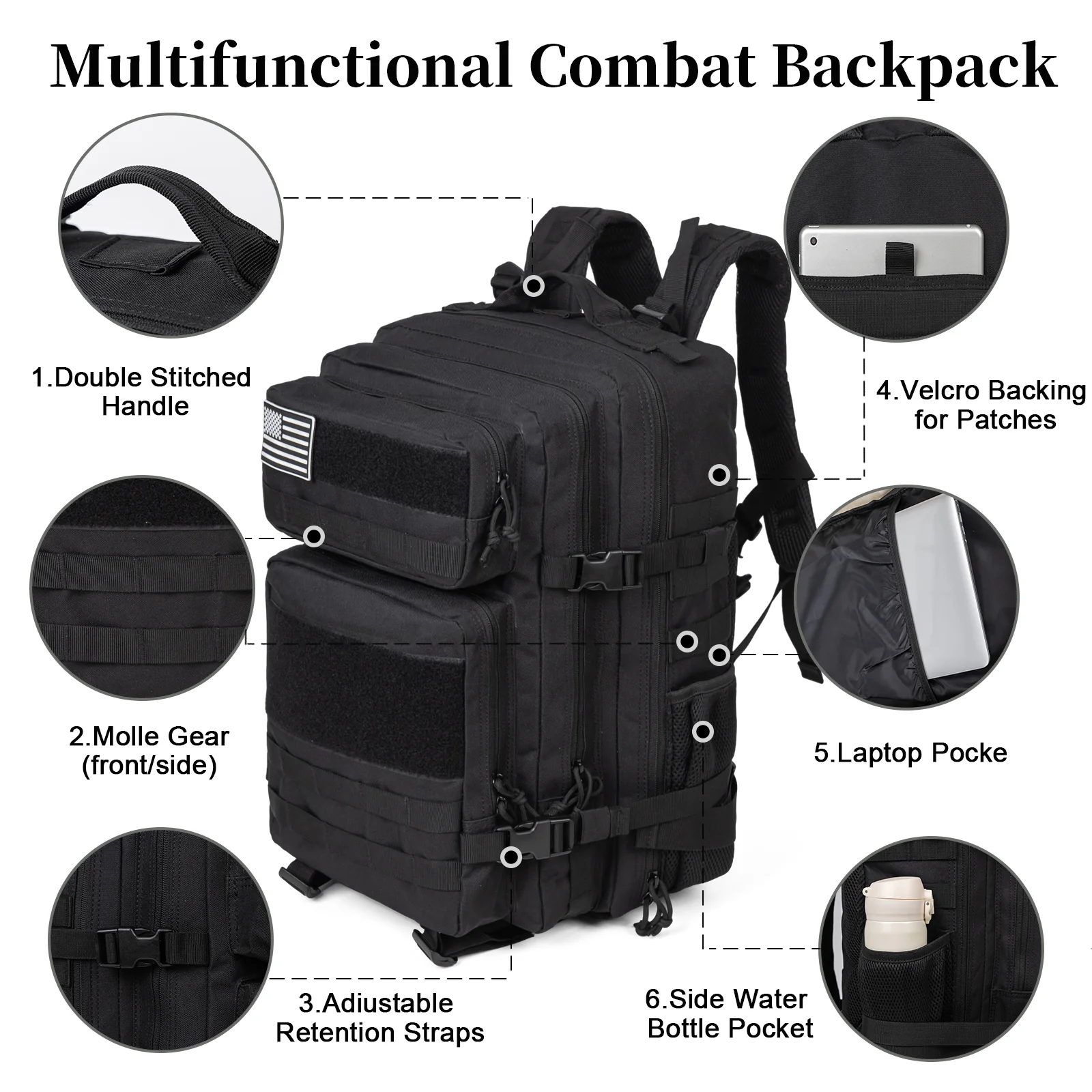 60L Army Military Tactical Bac - огляд і ціна Rucksack Military Style