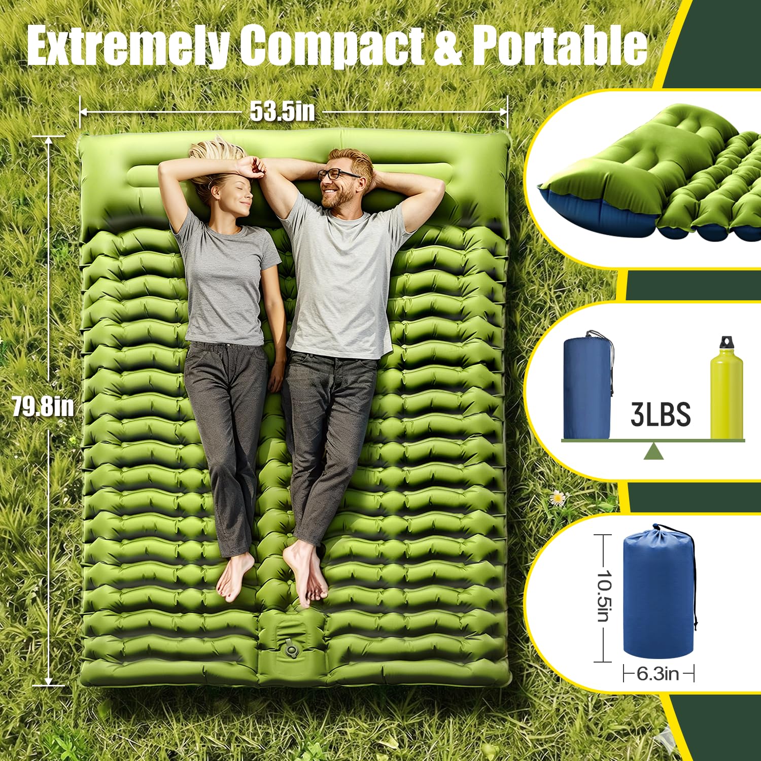 Double Inflatable Camping Air  - огляд і ціна Hiking Backpack Waterproof