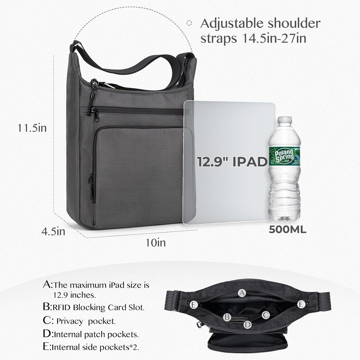 Sling Backpack Anti theft Cros - огляд і ціна Sling Backpack Shoulder